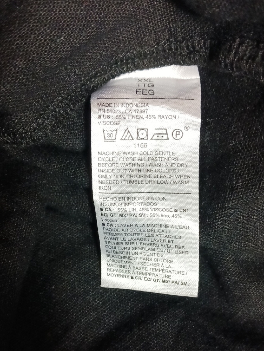 Old Navy Black Linen Blend Midi Skirt Cool Classic Size XXL - Picture 3 of 6